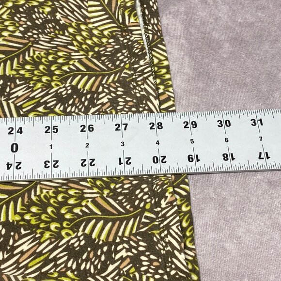 Catherines Womens Plus Size 1X Top 18/20W Leaf Print 3/4 Sleeve Scoop Neck - Picture 10 of 11